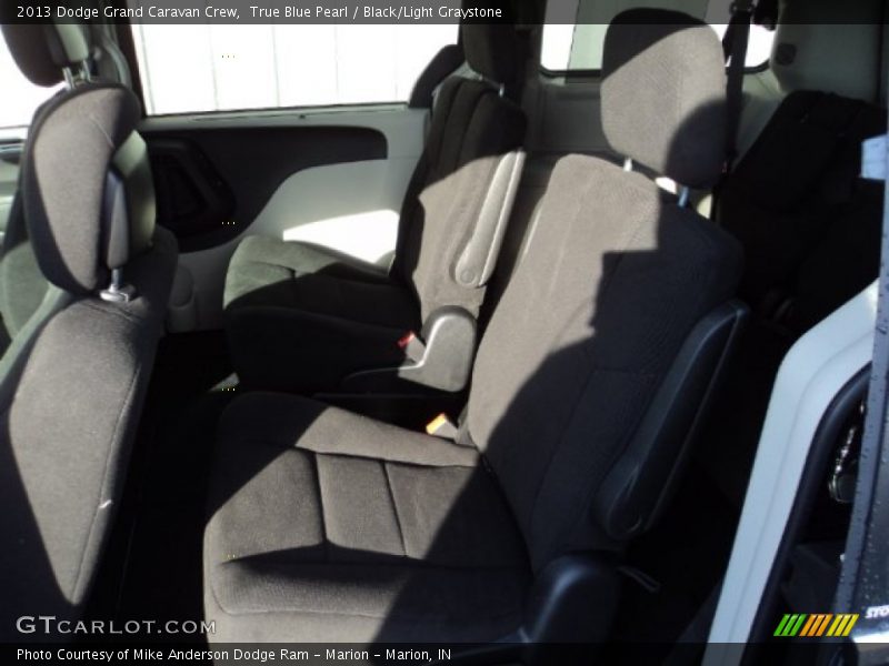 True Blue Pearl / Black/Light Graystone 2013 Dodge Grand Caravan Crew