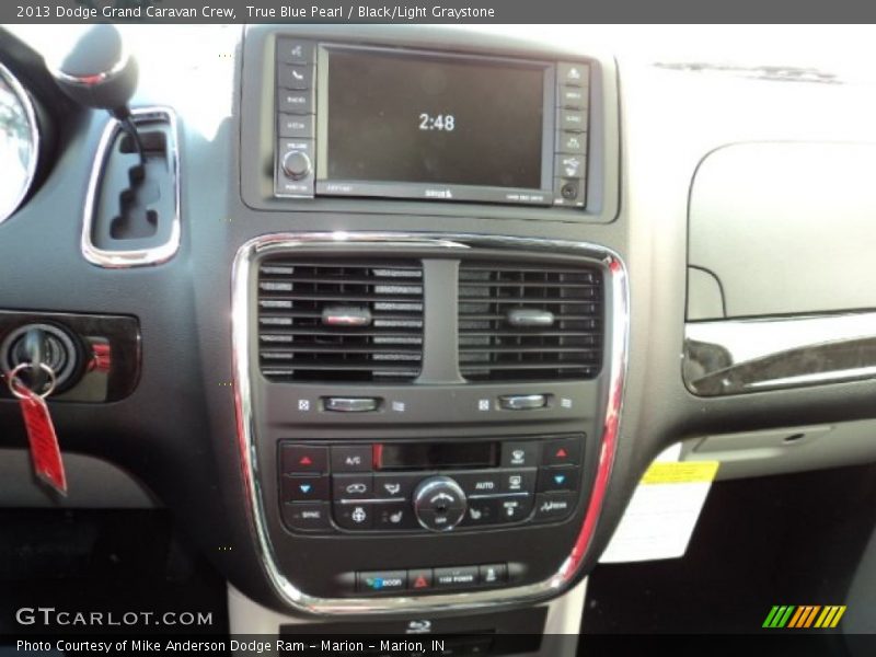True Blue Pearl / Black/Light Graystone 2013 Dodge Grand Caravan Crew