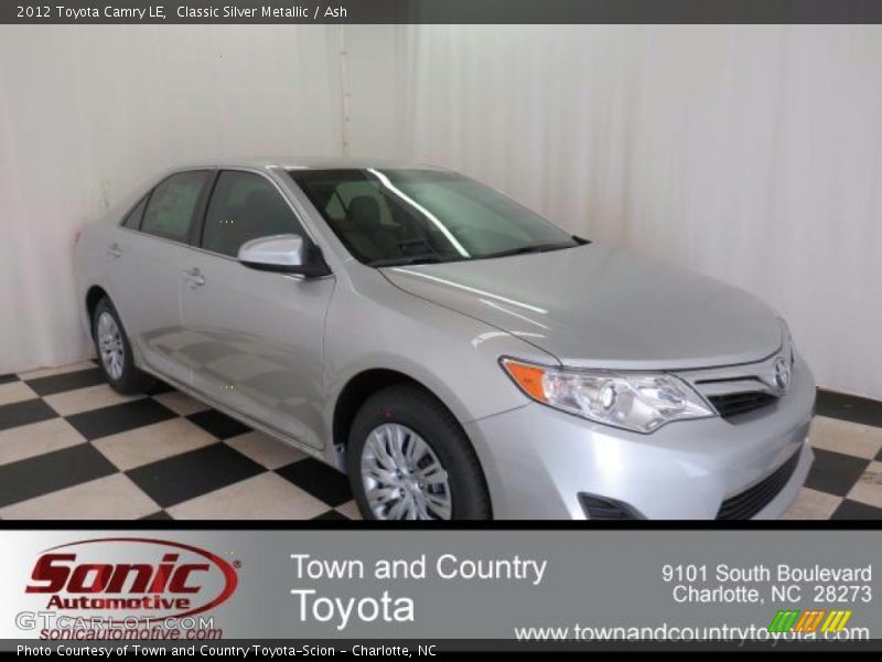 Classic Silver Metallic / Ash 2012 Toyota Camry LE