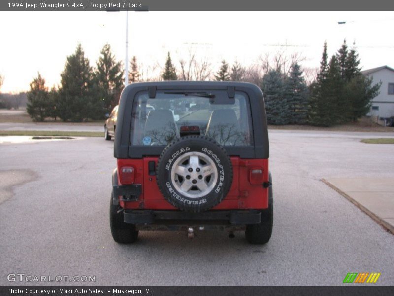Poppy Red / Black 1994 Jeep Wrangler S 4x4