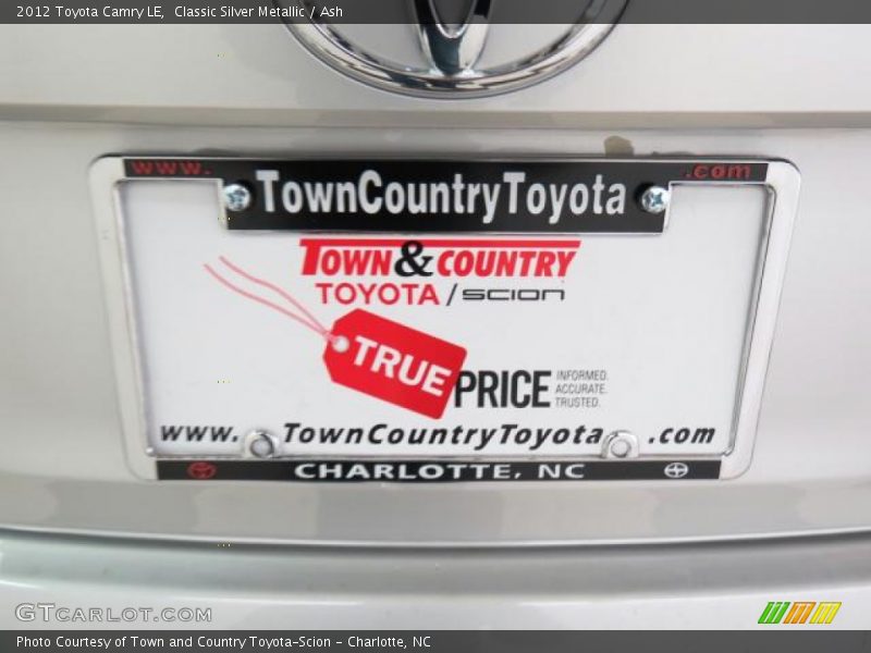 Classic Silver Metallic / Ash 2012 Toyota Camry LE