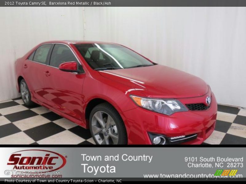 Barcelona Red Metallic / Black/Ash 2012 Toyota Camry SE