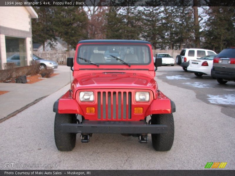 Poppy Red / Black 1994 Jeep Wrangler S 4x4