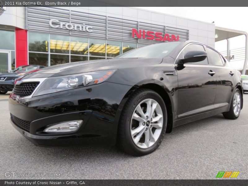 Ebony Black / Beige 2011 Kia Optima EX