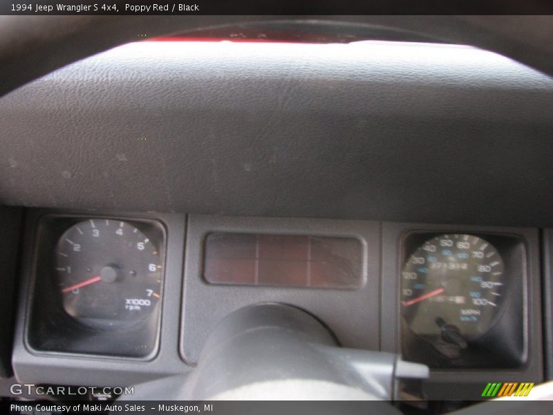 Poppy Red / Black 1994 Jeep Wrangler S 4x4