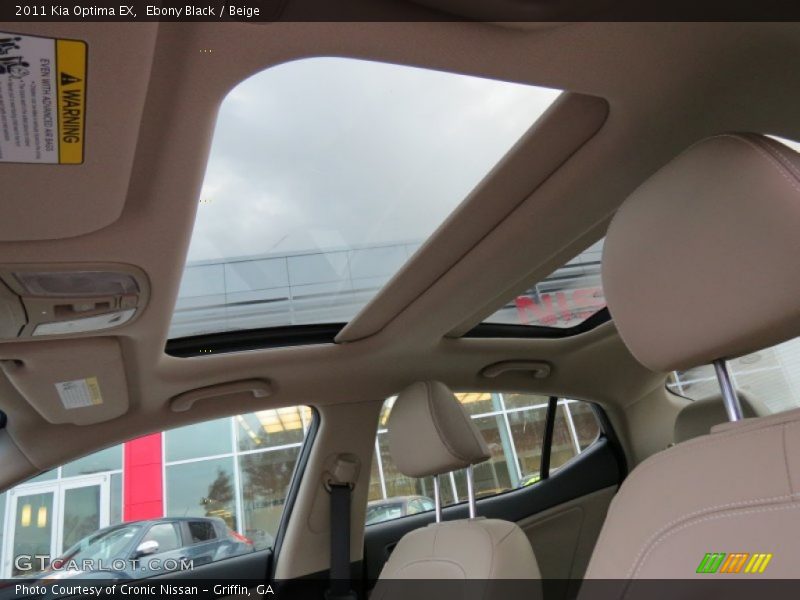 Ebony Black / Beige 2011 Kia Optima EX