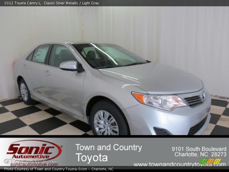 Classic Silver Metallic / Light Gray 2012 Toyota Camry L
