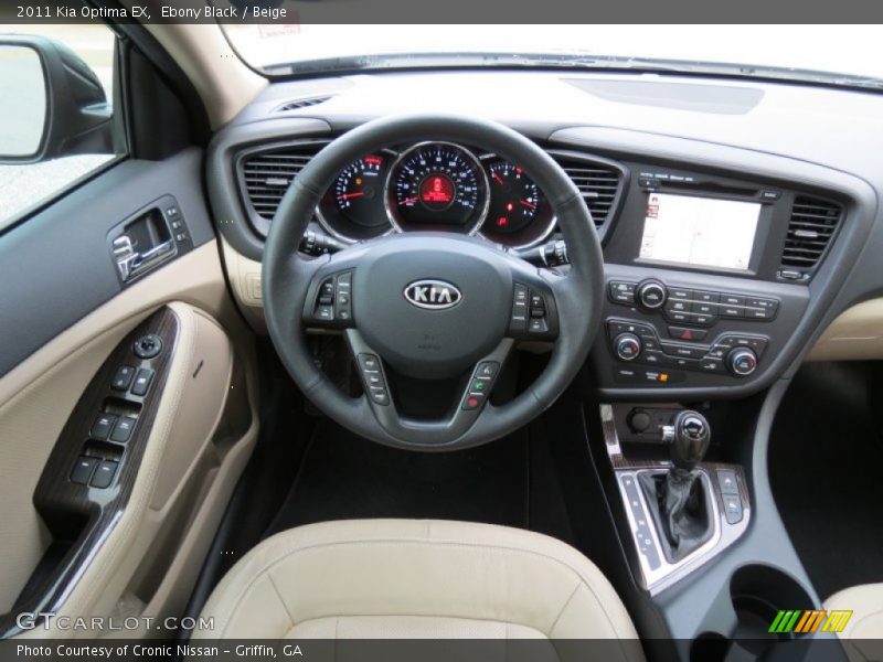 Ebony Black / Beige 2011 Kia Optima EX