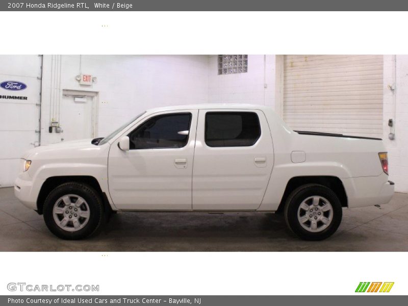 White / Beige 2007 Honda Ridgeline RTL