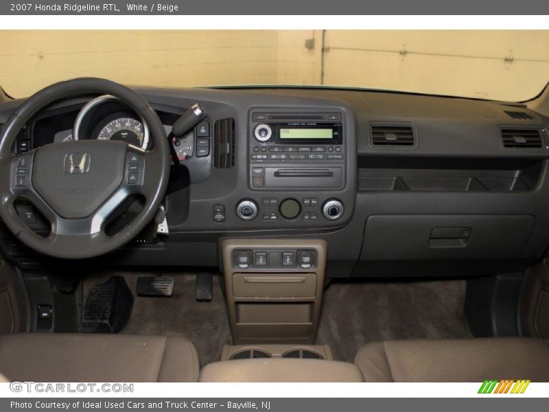 White / Beige 2007 Honda Ridgeline RTL
