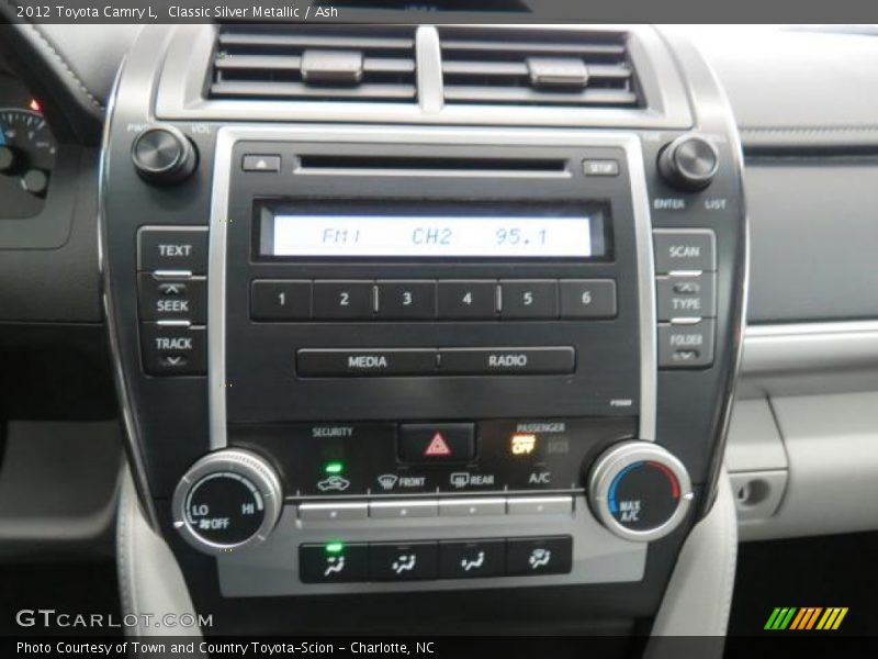 Classic Silver Metallic / Ash 2012 Toyota Camry L
