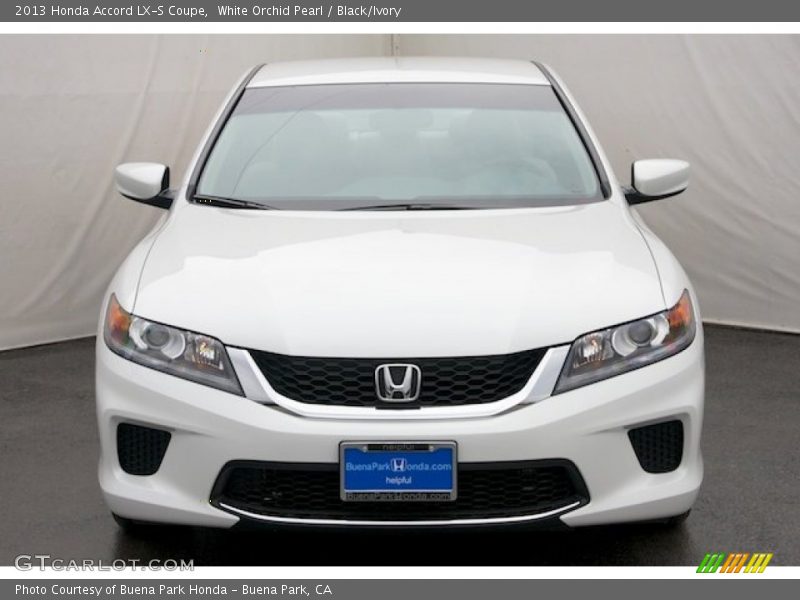 White Orchid Pearl / Black/Ivory 2013 Honda Accord LX-S Coupe