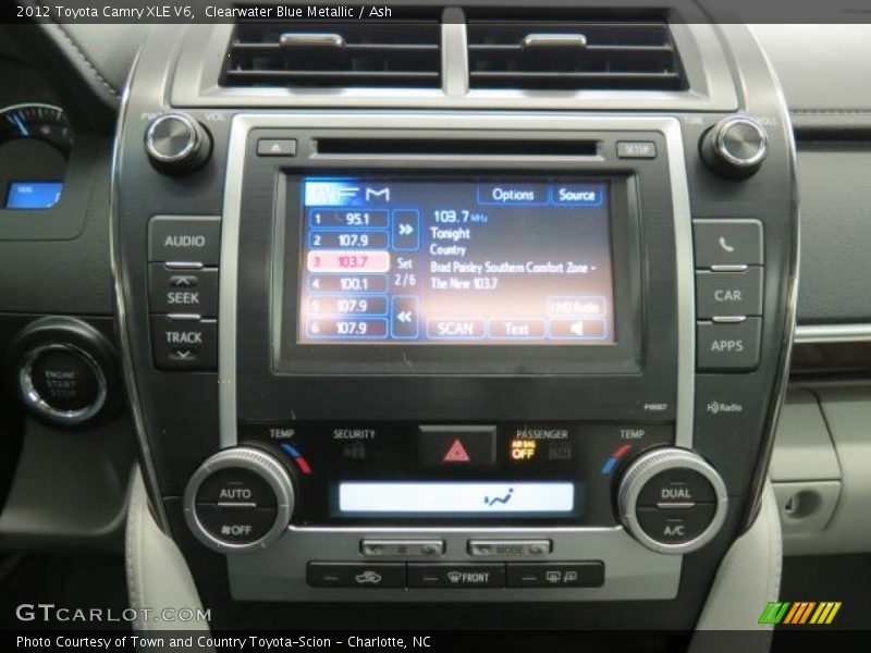 Clearwater Blue Metallic / Ash 2012 Toyota Camry XLE V6