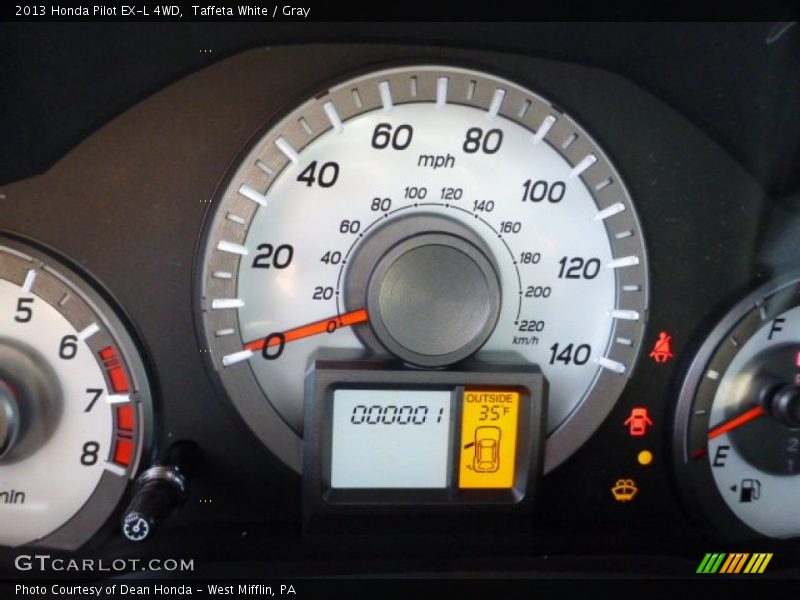 Taffeta White / Gray 2013 Honda Pilot EX-L 4WD
