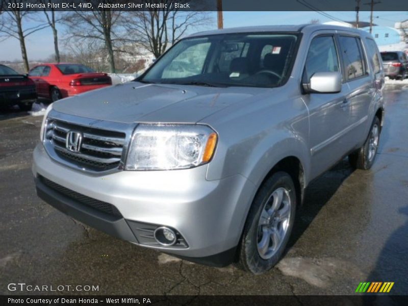 Alabaster Silver Metallic / Black 2013 Honda Pilot EX-L 4WD