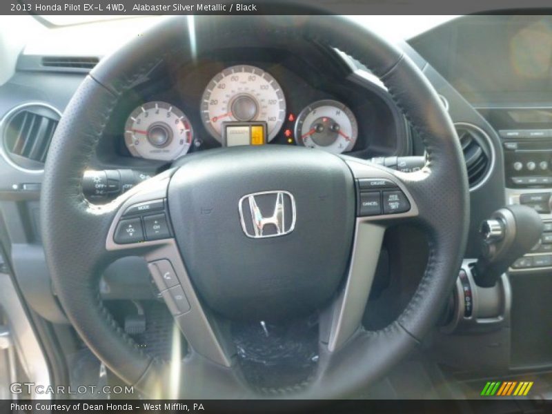 Alabaster Silver Metallic / Black 2013 Honda Pilot EX-L 4WD
