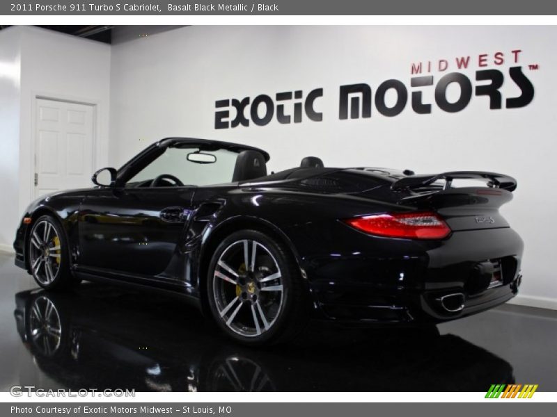 Basalt Black Metallic / Black 2011 Porsche 911 Turbo S Cabriolet