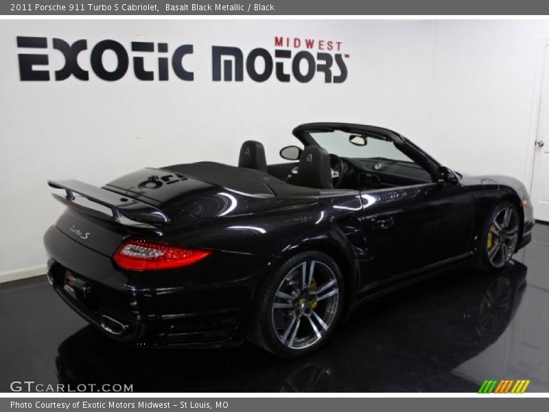 Basalt Black Metallic / Black 2011 Porsche 911 Turbo S Cabriolet