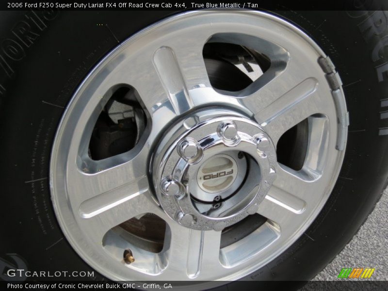 True Blue Metallic / Tan 2006 Ford F250 Super Duty Lariat FX4 Off Road Crew Cab 4x4