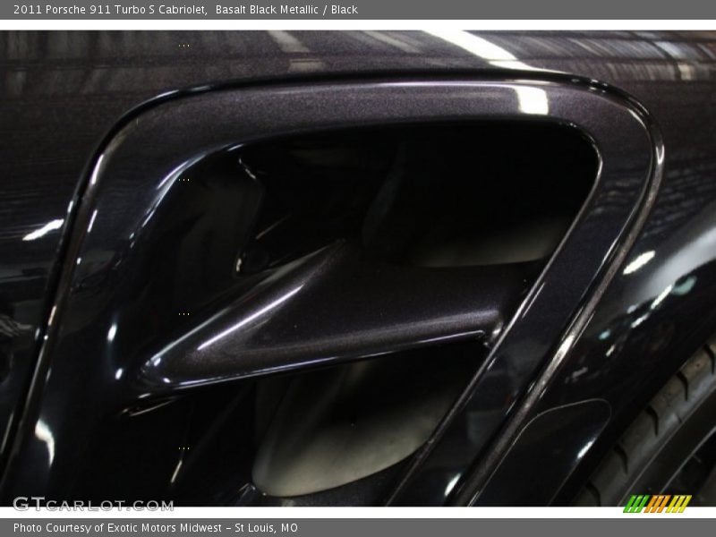 Basalt Black Metallic / Black 2011 Porsche 911 Turbo S Cabriolet