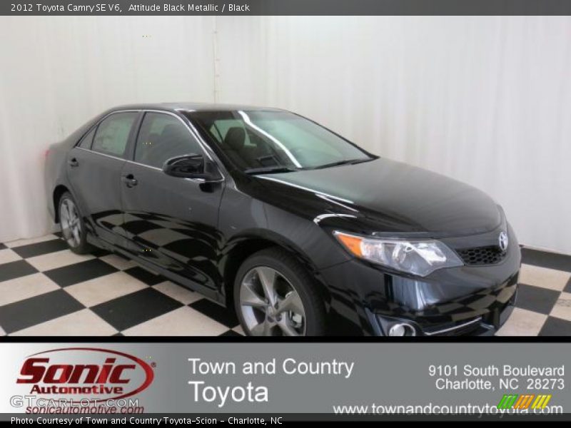 Attitude Black Metallic / Black 2012 Toyota Camry SE V6