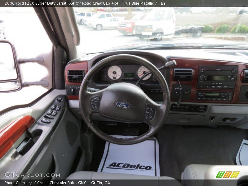 True Blue Metallic / Tan 2006 Ford F250 Super Duty Lariat FX4 Off Road Crew Cab 4x4