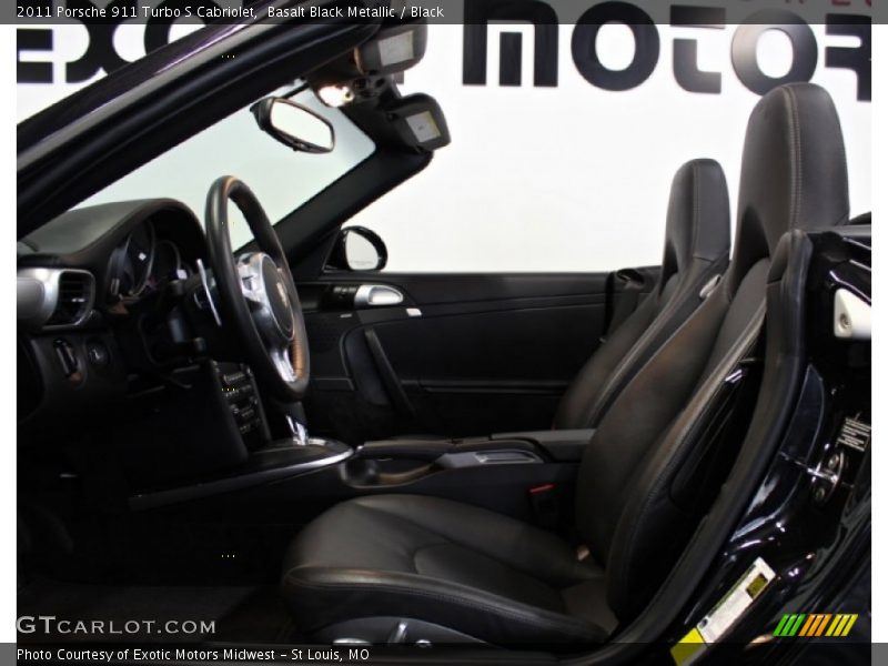 Basalt Black Metallic / Black 2011 Porsche 911 Turbo S Cabriolet