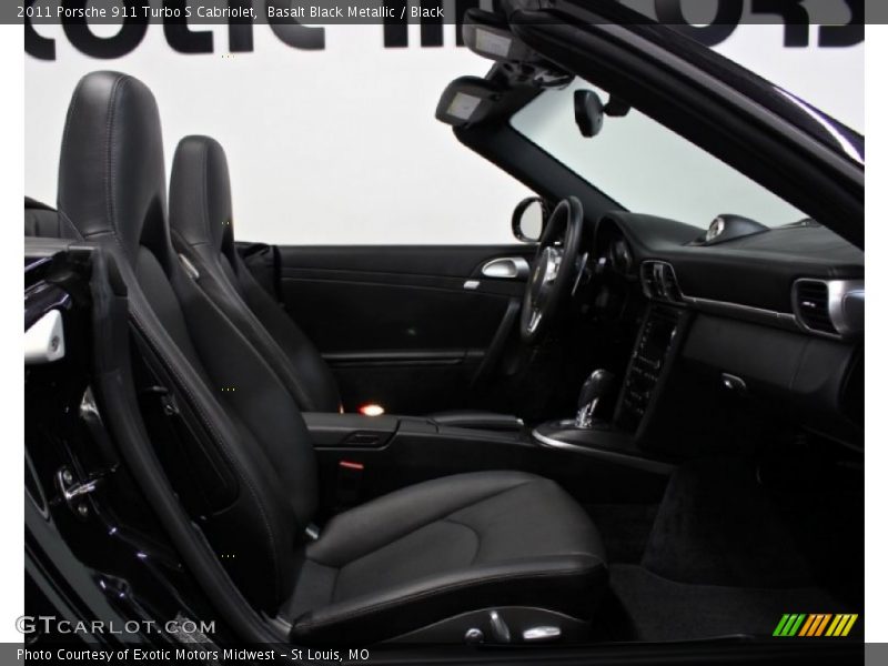 Basalt Black Metallic / Black 2011 Porsche 911 Turbo S Cabriolet
