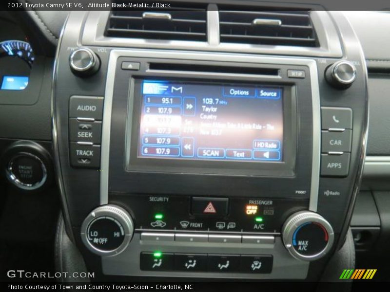 Attitude Black Metallic / Black 2012 Toyota Camry SE V6