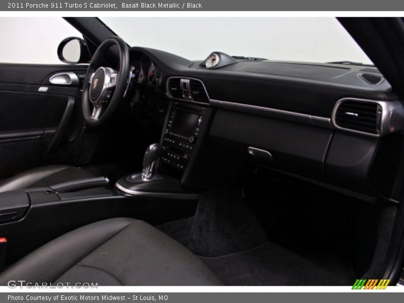 Basalt Black Metallic / Black 2011 Porsche 911 Turbo S Cabriolet