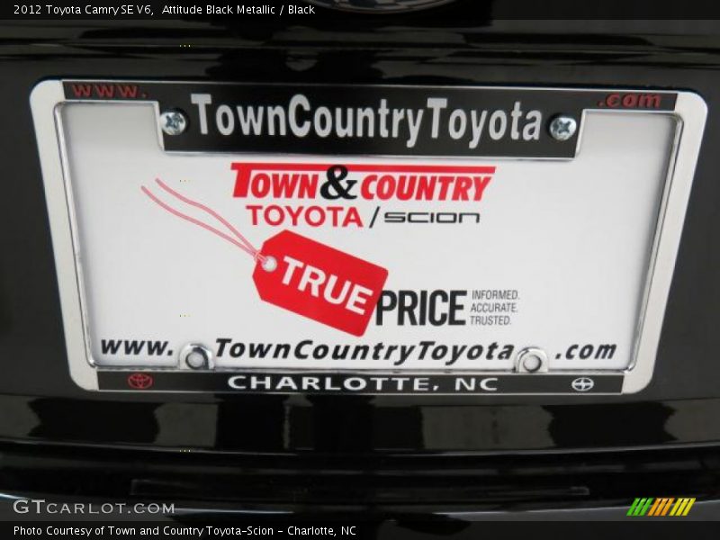 Attitude Black Metallic / Black 2012 Toyota Camry SE V6