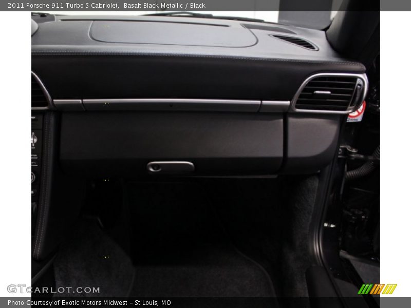 Basalt Black Metallic / Black 2011 Porsche 911 Turbo S Cabriolet