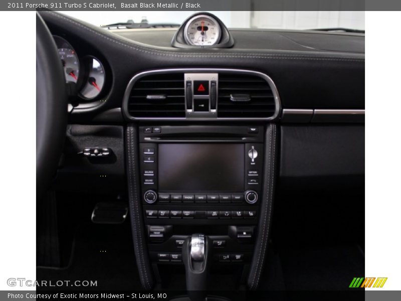 Basalt Black Metallic / Black 2011 Porsche 911 Turbo S Cabriolet