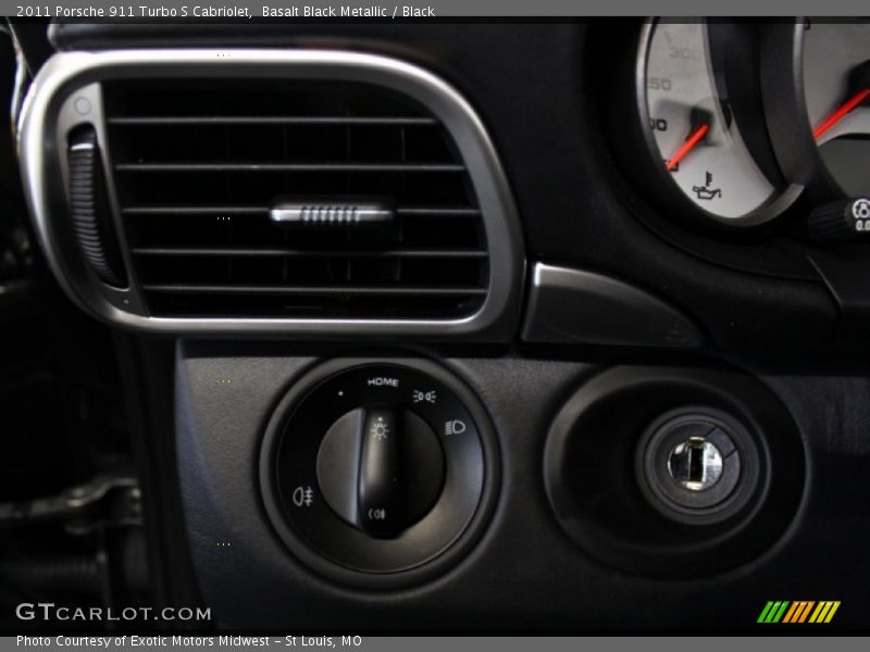 Basalt Black Metallic / Black 2011 Porsche 911 Turbo S Cabriolet
