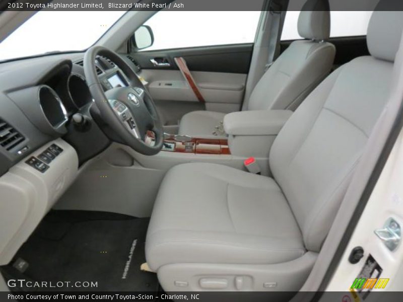 Blizzard White Pearl / Ash 2012 Toyota Highlander Limited