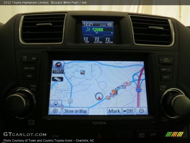 Blizzard White Pearl / Ash 2012 Toyota Highlander Limited