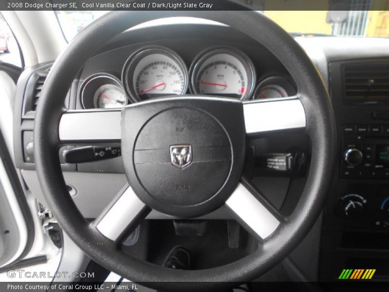 Cool Vanilla Clear Coat / Dark/Light Slate Gray 2008 Dodge Charger SE