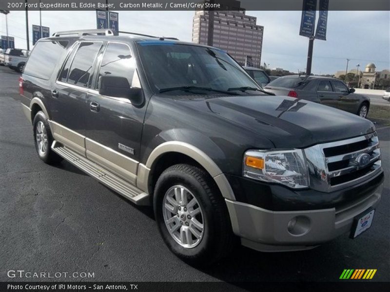 Carbon Metallic / Camel/Grey Stone 2007 Ford Expedition EL Eddie Bauer
