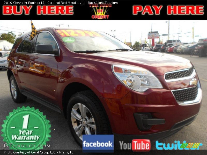 Cardinal Red Metallic / Jet Black/Light Titanium 2010 Chevrolet Equinox LS
