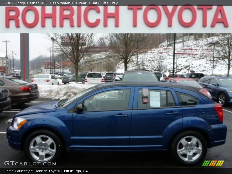 Deep Water Blue Pearl / Dark Slate Gray 2009 Dodge Caliber SXT