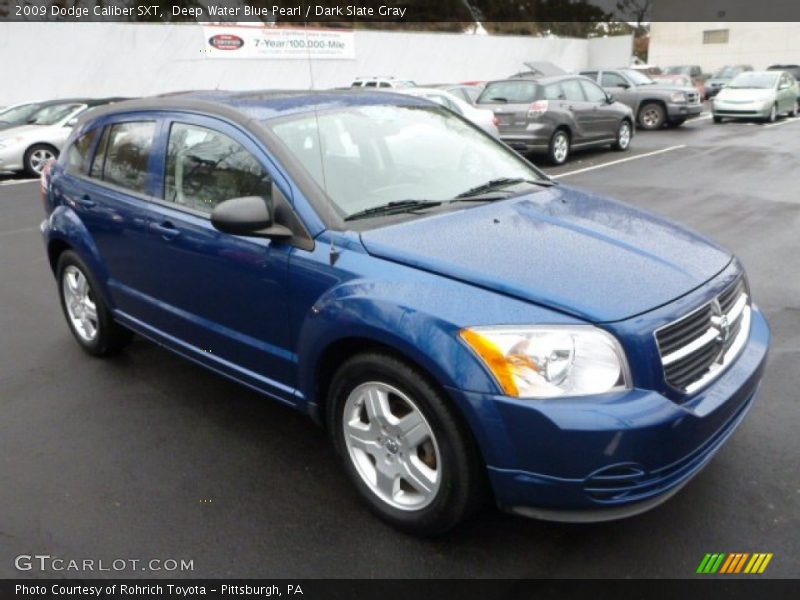 Deep Water Blue Pearl / Dark Slate Gray 2009 Dodge Caliber SXT