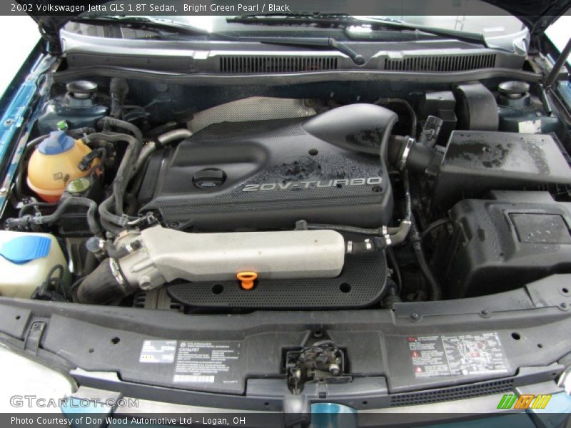 Bright Green Pearl / Black 2002 Volkswagen Jetta GLS 1.8T Sedan