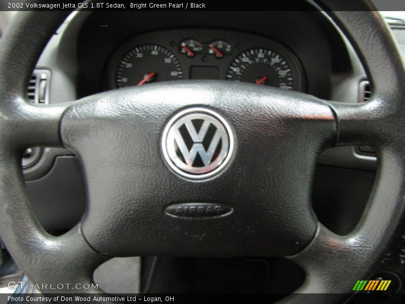 Bright Green Pearl / Black 2002 Volkswagen Jetta GLS 1.8T Sedan