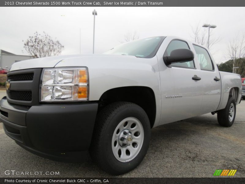 Silver Ice Metallic / Dark Titanium 2013 Chevrolet Silverado 1500 Work Truck Crew Cab