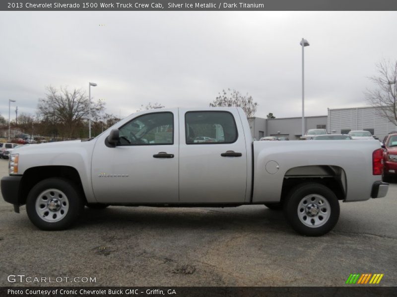 Silver Ice Metallic / Dark Titanium 2013 Chevrolet Silverado 1500 Work Truck Crew Cab