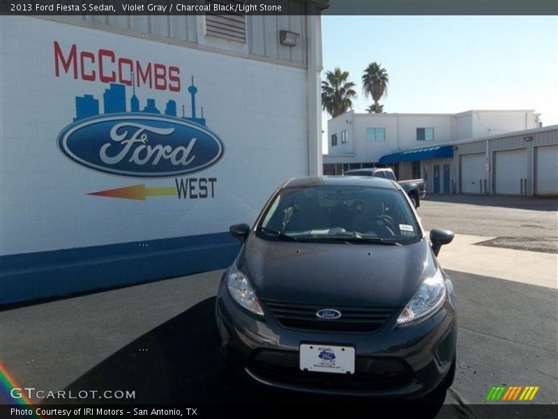 Violet Gray / Charcoal Black/Light Stone 2013 Ford Fiesta S Sedan