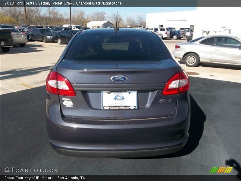 Violet Gray / Charcoal Black/Light Stone 2013 Ford Fiesta S Sedan
