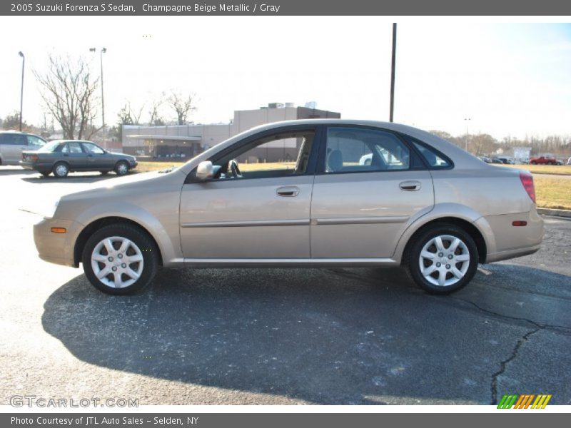 Champagne Beige Metallic / Gray 2005 Suzuki Forenza S Sedan