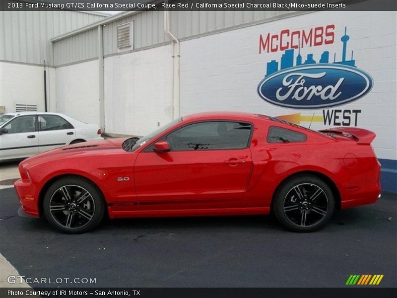 Race Red / California Special Charcoal Black/Miko-suede Inserts 2013 Ford Mustang GT/CS California Special Coupe