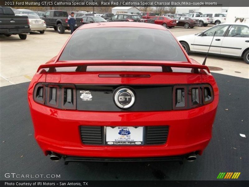 Race Red / California Special Charcoal Black/Miko-suede Inserts 2013 Ford Mustang GT/CS California Special Coupe